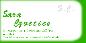 sara czvetics business card